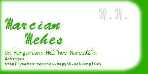 marcian mehes business card
